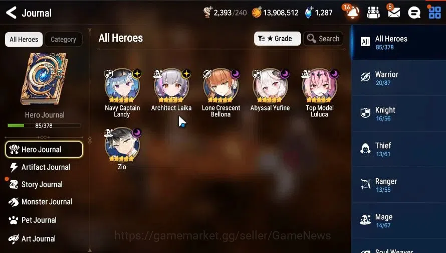 Epic Seven Accounts GLOBAL|UnVerif|6 ML(Zio,AYufine,NC Landy,LC Bellon image 4