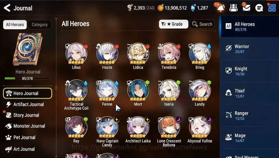 Epic Seven Accounts GLOBAL|UnVerif|6 ML(Zio,AYufine,NC Landy,LC Bellon image 5