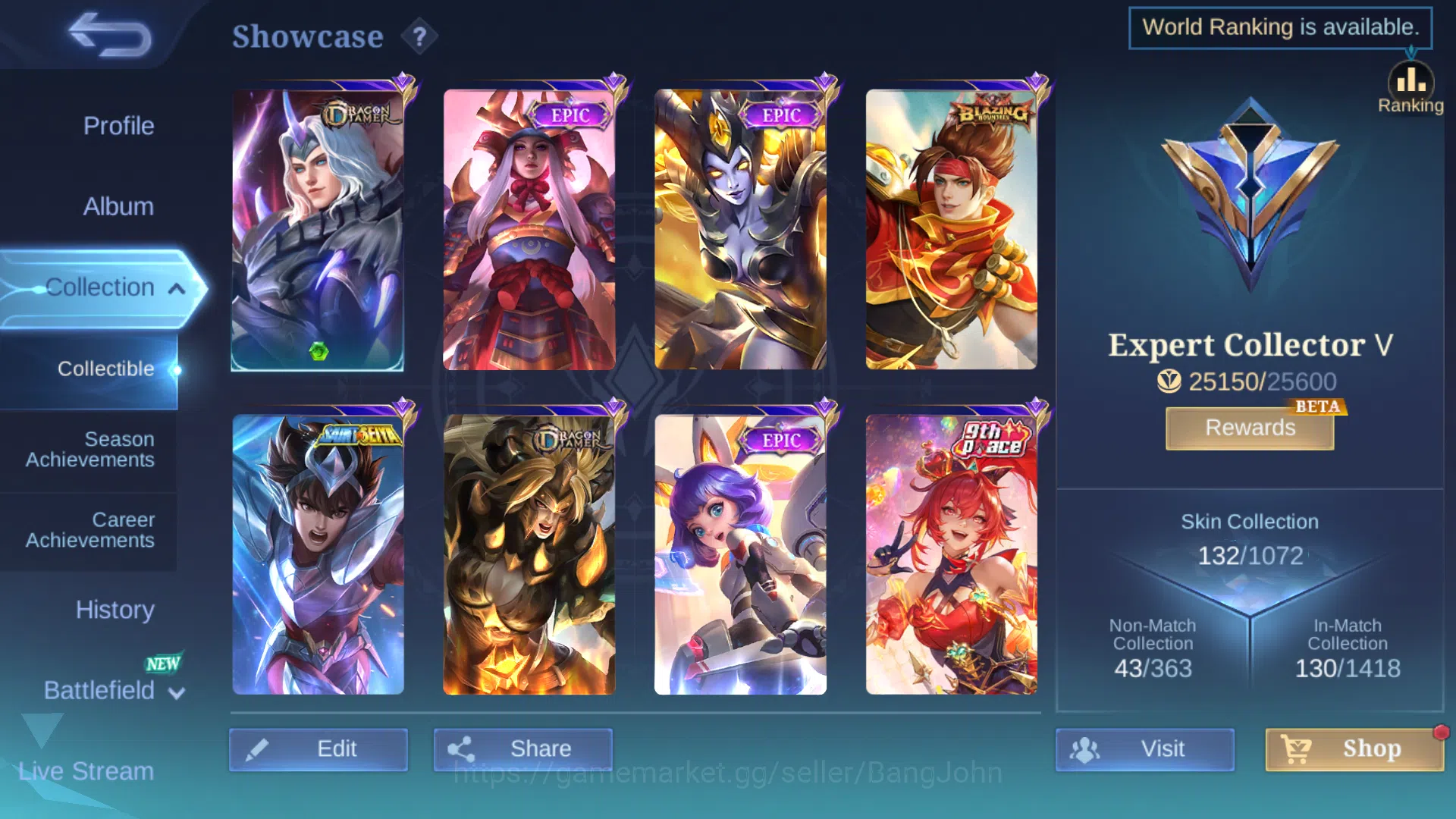 Mobile Legends: Bang Bang Accounts Hero 81 | Skin 132 |  Dragon Tamer Lancelot | Epic image 2