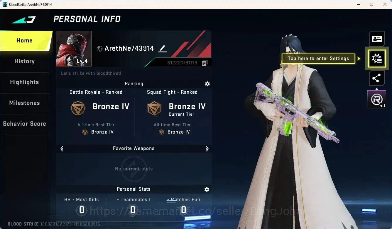 Blood Strike Accounts ASIA |Collab AK47 (7DS), BLEACH Byakuya Kuchiki|Ul image 2