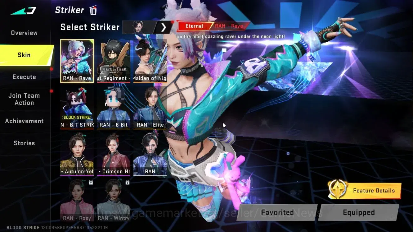 Blood Strike Accounts ASIA|4 ETERNAL[RAN-Rave,VOLT-DeathClaw,ZERO-Oda,DE image 4