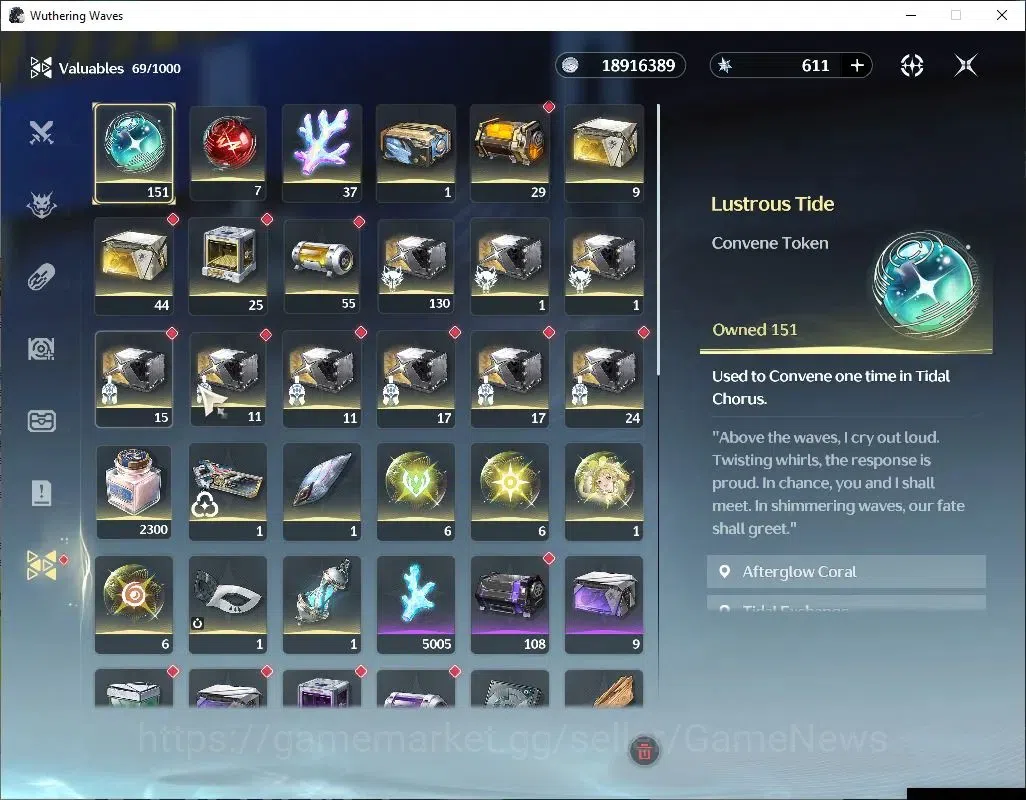 Wuthering Waves Accounts Others SEA |UL 49|2 Limited|Yangyang: Xuanling RC 5 + Signature, Rebecca|151 Lstr Tide|DB Lvl 9