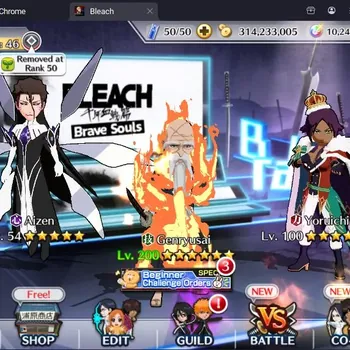 Bleach: Brave Souls Accounts Mid-Tier Global |5K BP+10K Orb|Mid Story|Yoruichi Christmas 24|Genryusai TYBW W/N Version|Aizen