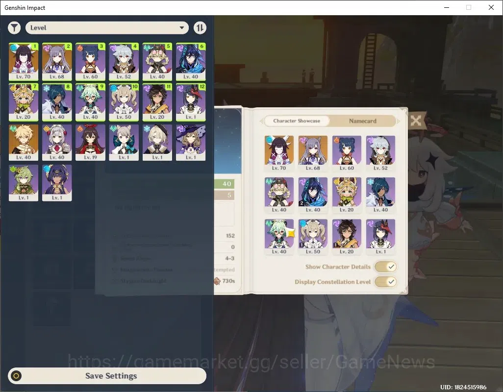 Genshin Impact Accounts Reroll ASIA|AR 40|1 Limited + 1 Standard|Columbina & Keqing|21 IF+385 Primogem|Low Story and 1