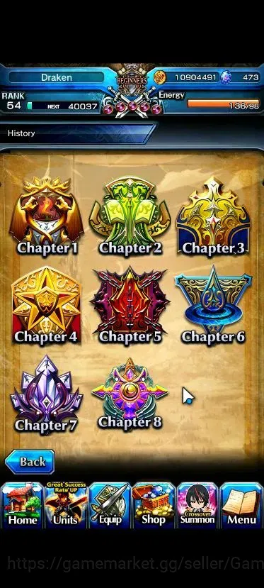 Grand Summoners Accounts Global|Rank 54|473 cc|4 Ascend+2 TW|[Demon Lord Ri image 10