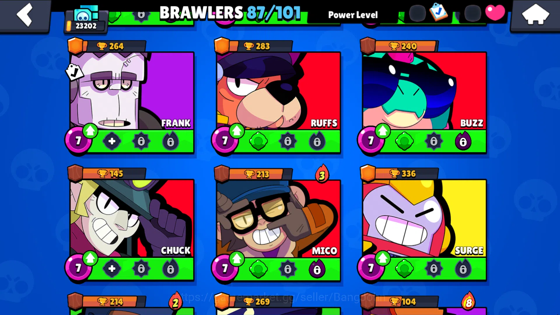Brawl Stars Accounts 23202 Thropy|87 Brawler-22 Max Lvl|5 Hypercharge(B image 11