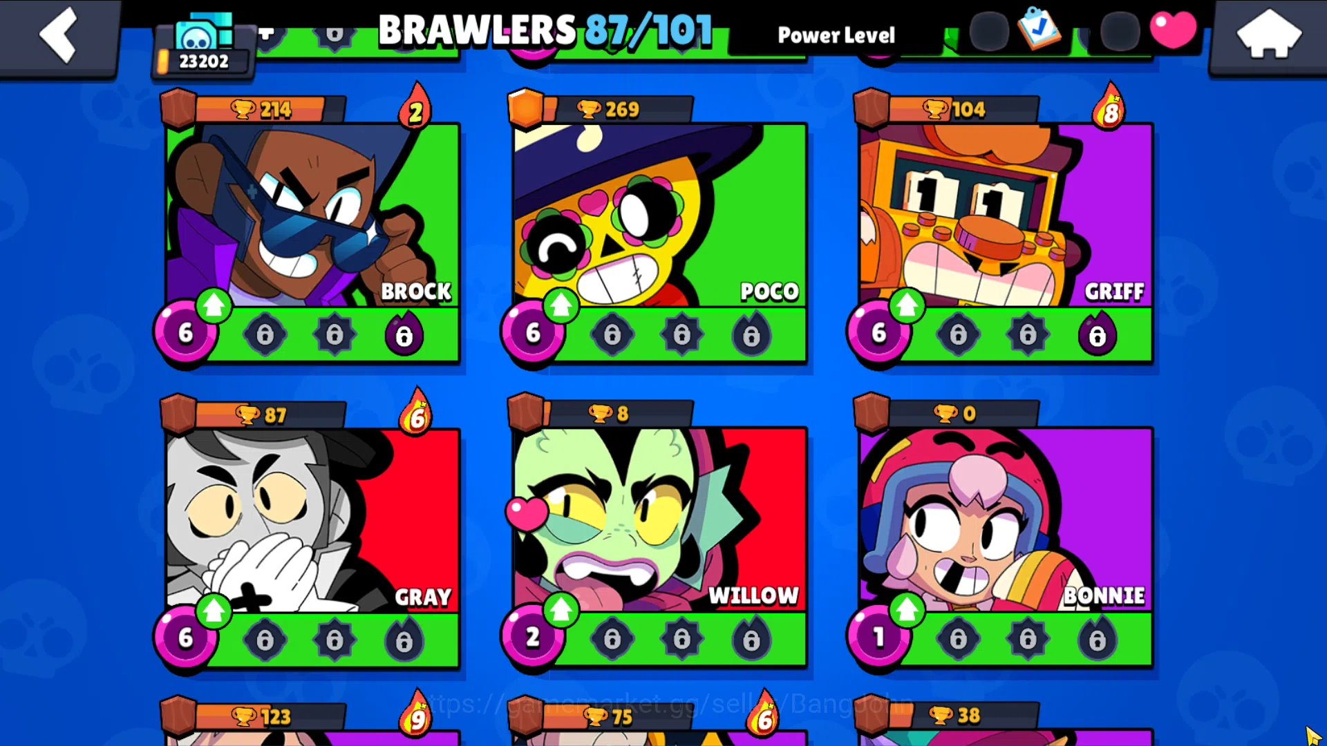 Brawl Stars Accounts 23202 Thropy|87 Brawler-22 Max Lvl|5 Hypercharge(B image 12