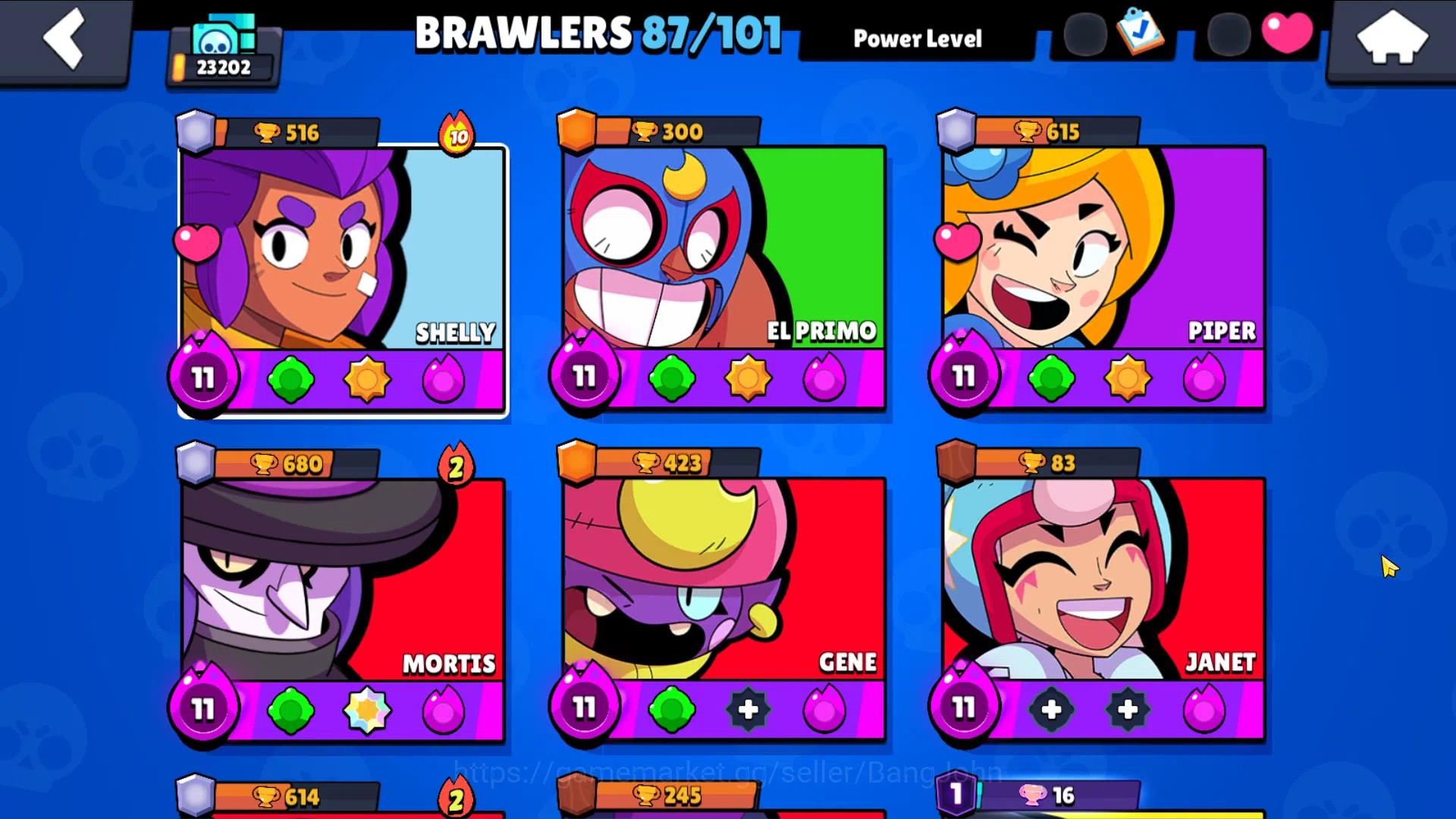 Brawl Stars Accounts 23202 Thropy|87 Brawler-22 Max Lvl|5 Hypercharge(B image 2