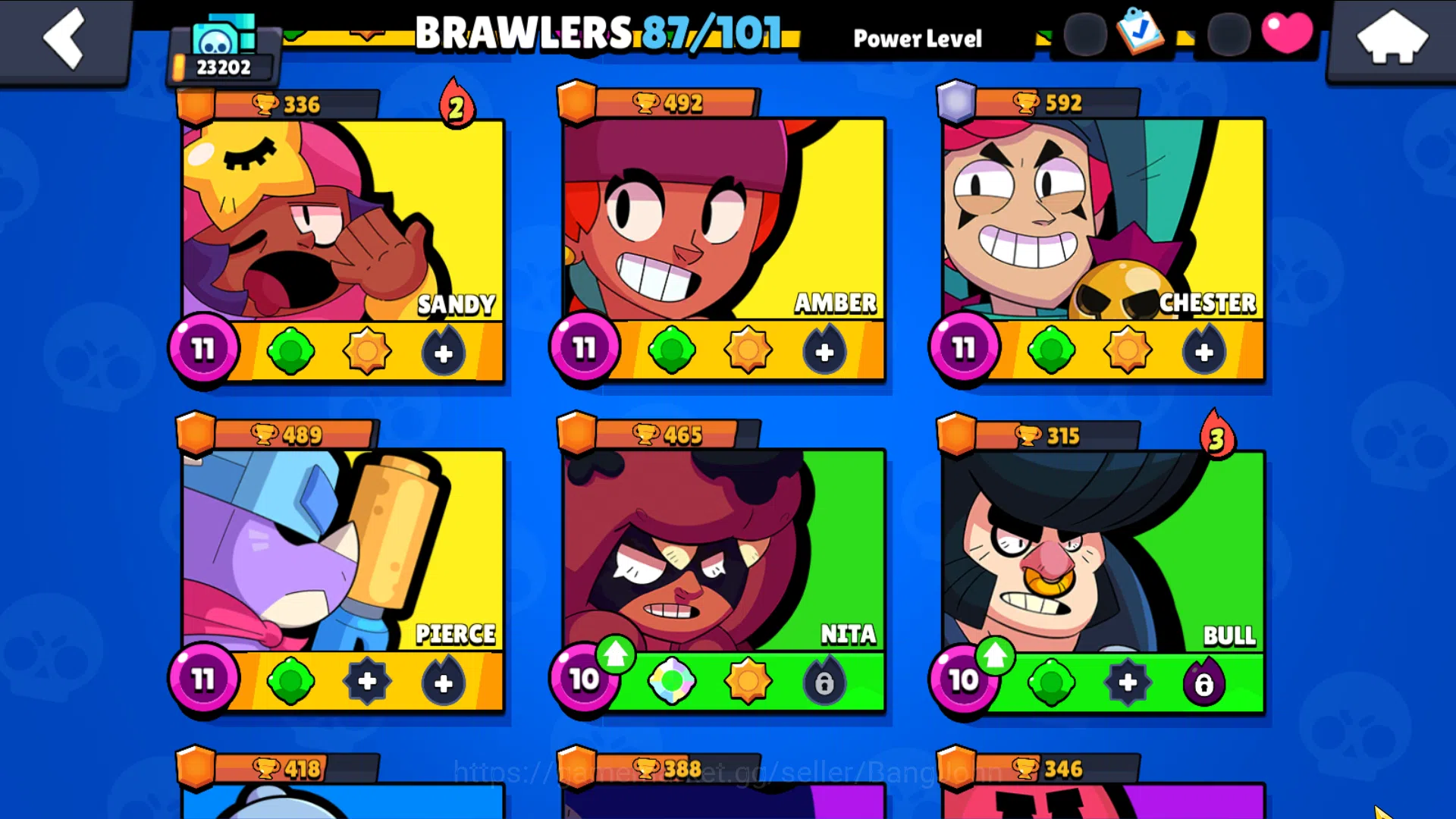 Brawl Stars Accounts 23202 Thropy|87 Brawler-22 Max Lvl|5 Hypercharge(B image 5