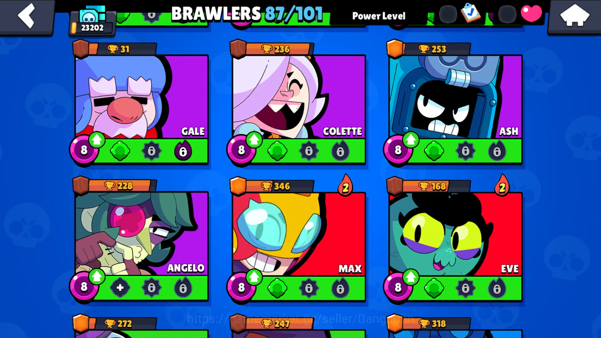 Brawl Stars Accounts 23202 Thropy|87 Brawler-22 Max Lvl|5 Hypercharge(B image 8