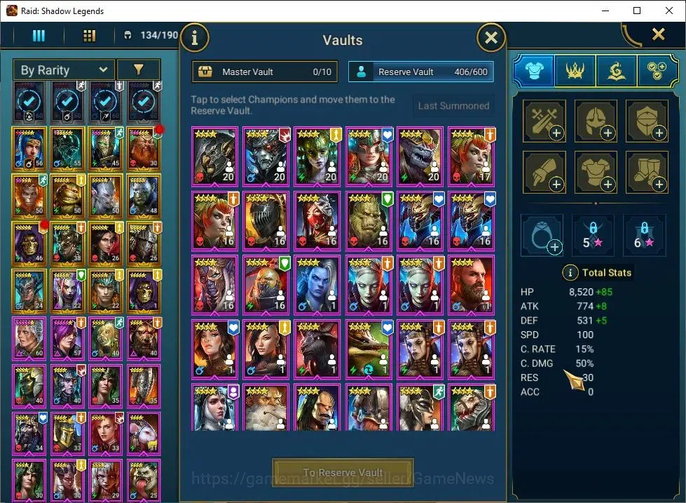 Raid: Shadow Legends Accounts Lv 47|1M PWR|20 Legend Combo 3 Assasins(Kenway,Ezi image 11