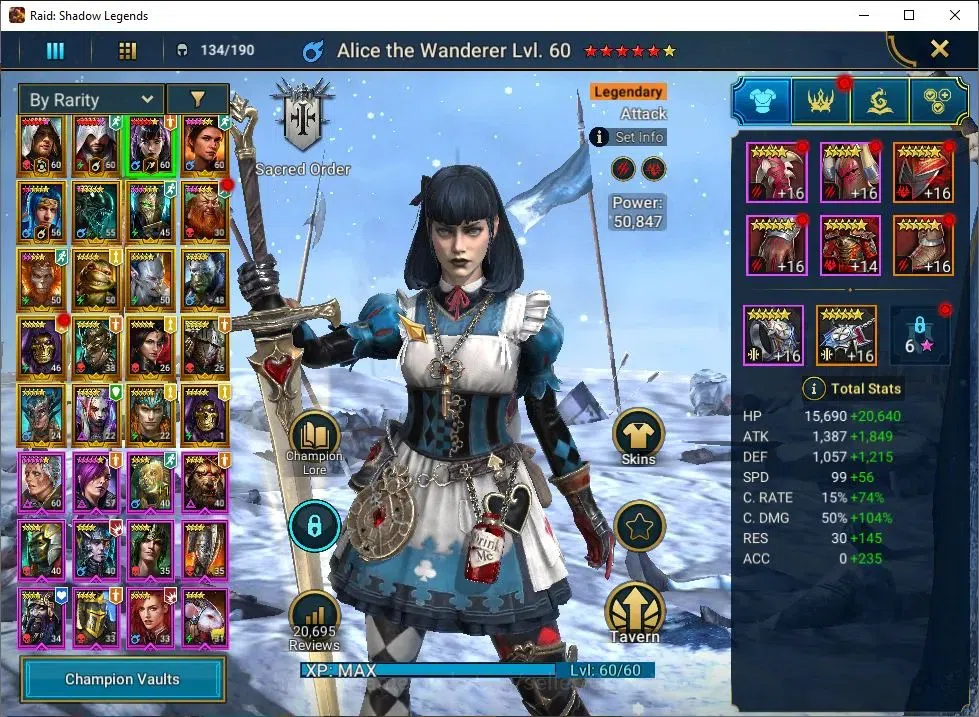Raid: Shadow Legends Accounts Lv 47|1M PWR|20 Legend Combo 3 Assasins(Kenway,Ezi image 5