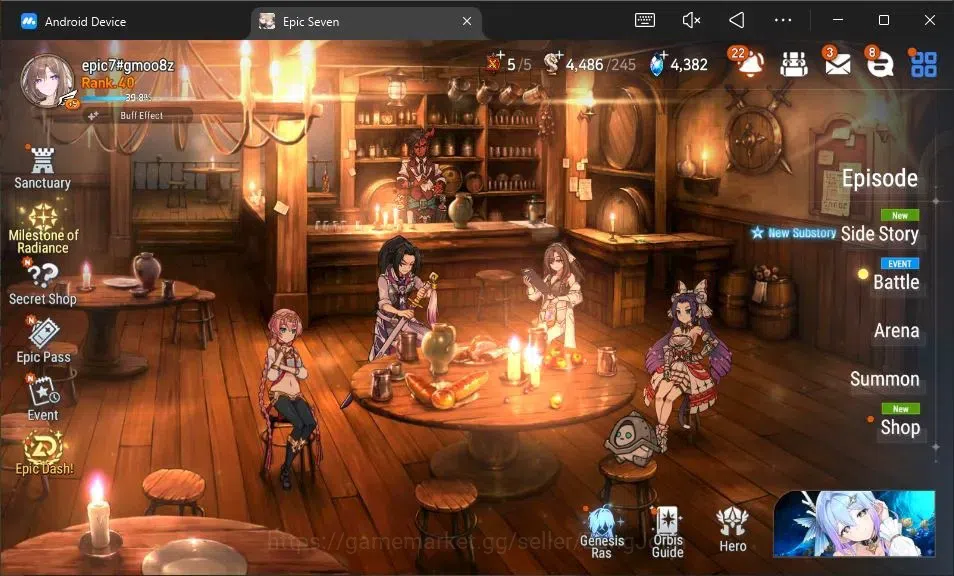 Epic Seven Accounts High-End Global Unverif|9 ML|SN Yulha,NM Luna,Ro Light,LR Krau,A Laika,Sot Snow,LC Bellona,ETC|PoH On|SS 1