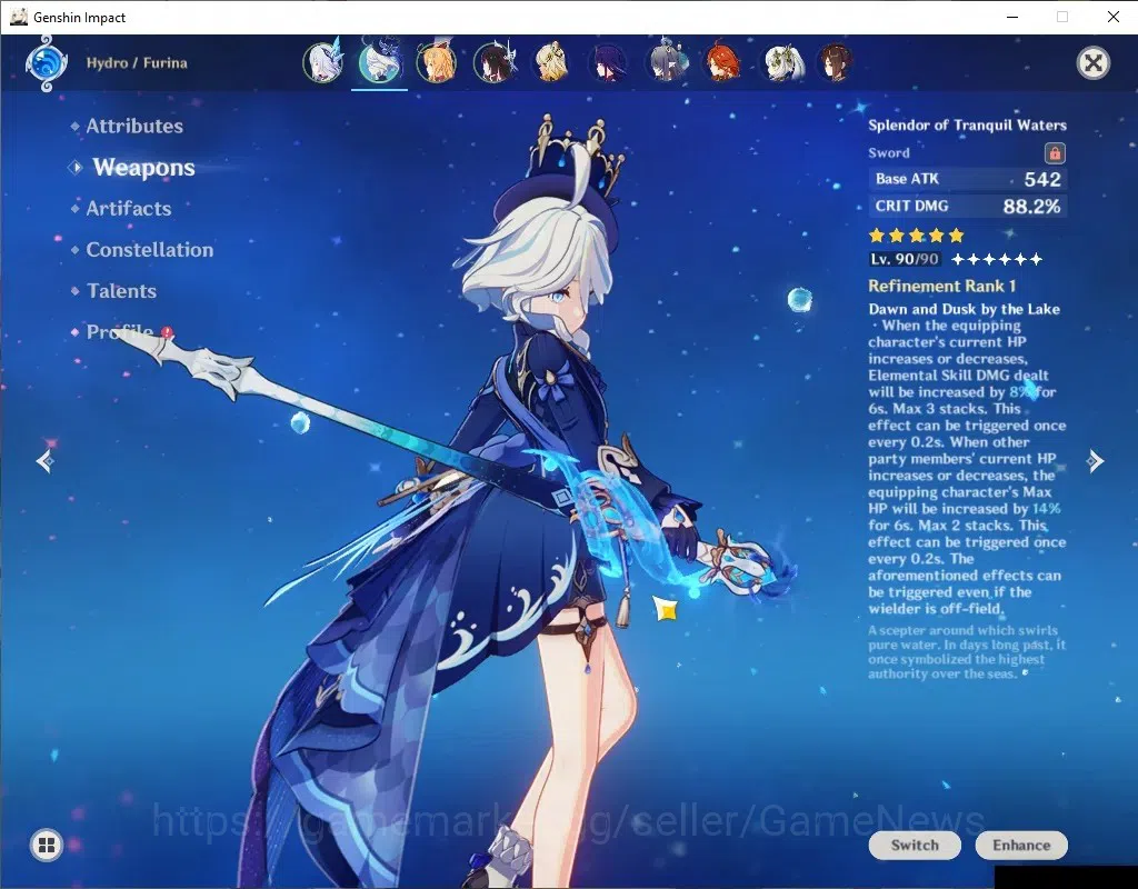 Genshin Impact Accounts ASIA|AR 57|2 PremTeam [Skirk+Mavu]|11 Limited+7(*5 image 3