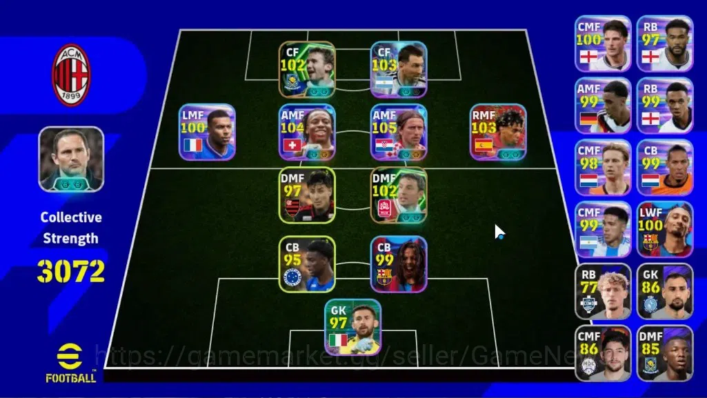 eFootball Accounts Legends & Iconic Players Android|Show Time Luka Modric,Johan Manzambi,Lamine Yamal,Messi|Epic Mark van 1