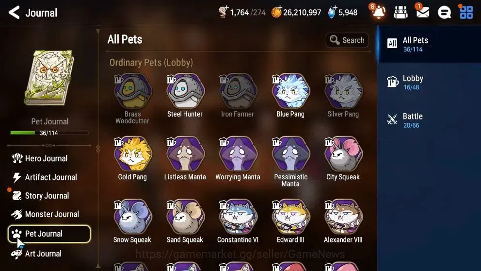 Epic Seven Accounts Starter GLOBAL UnVerif|8 ML (Shephred Dark Diane,Harsetti,etc)+Bellona,Iseria,etc|5,9k SStone+64k 15
