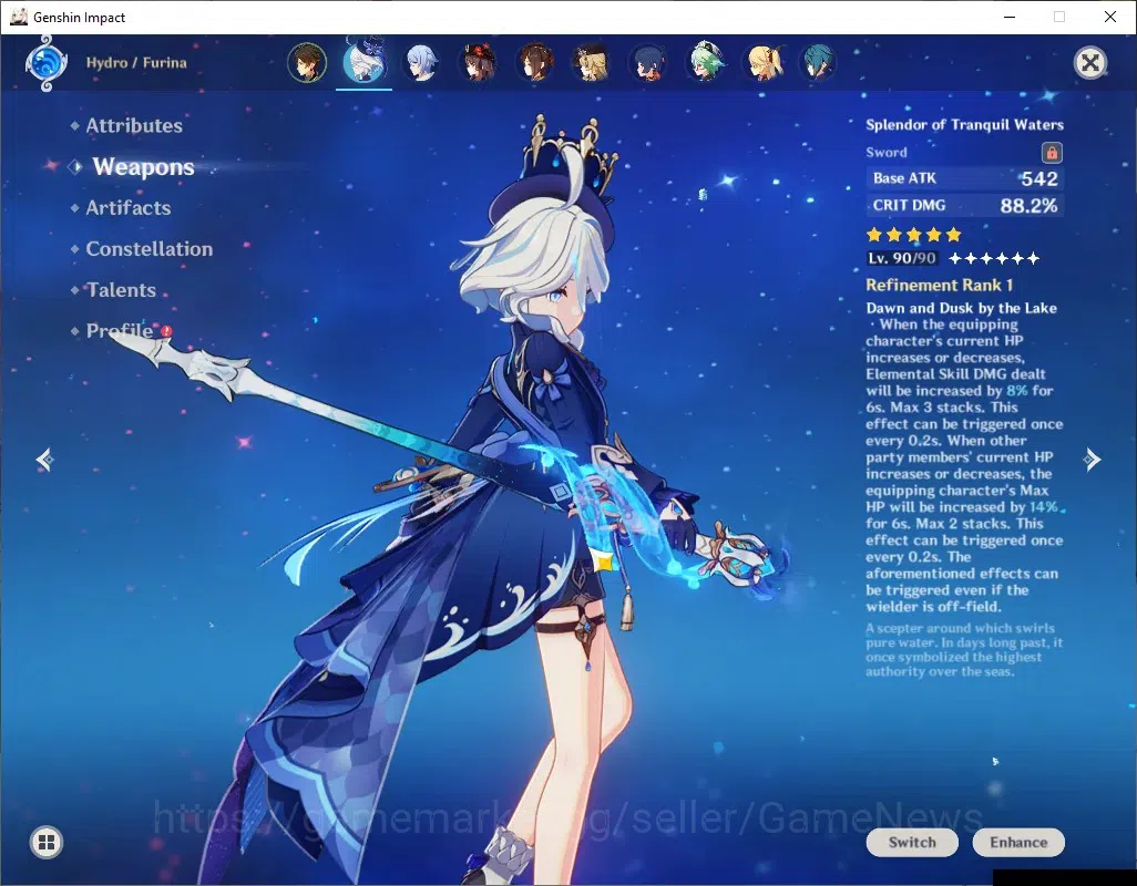 Genshin Impact Accounts ASIA|AR 57|9 Limited + 5 (*5Weapon)|[Furina,HuTao} image 13