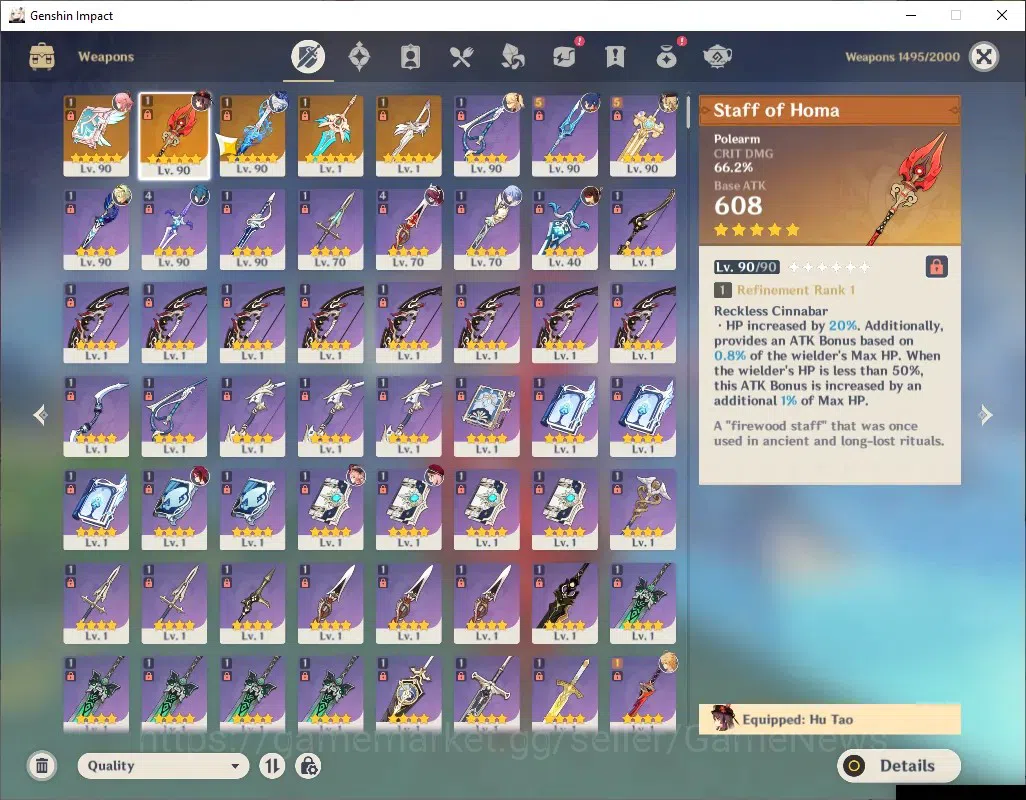 Genshin Impact Accounts ASIA|AR 57|9 Limited + 5 (*5Weapon)|[Furina,HuTao} image 16