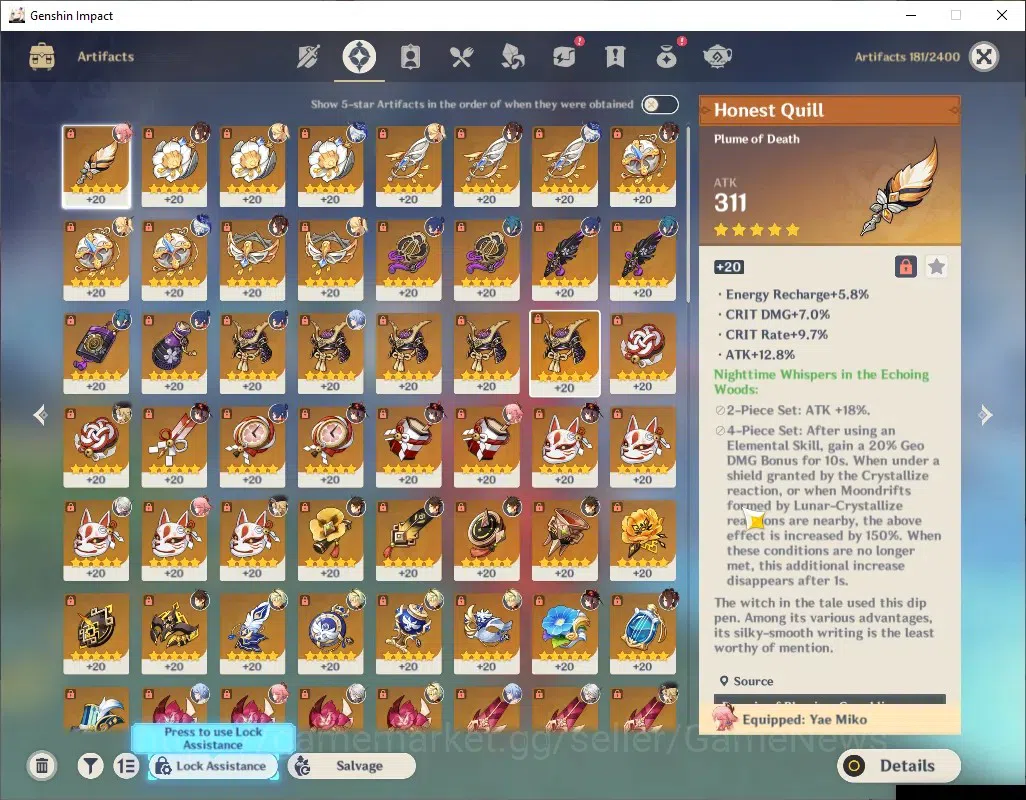 Genshin Impact Accounts ASIA|AR 57|9 Limited + 5 (*5Weapon)|[Furina,HuTao} image 20