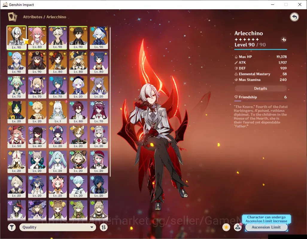Genshin Impact Accounts ASIA|AR 57|9 Limited + 5 (*5Weapon)|[Furina,HuTao} image 3