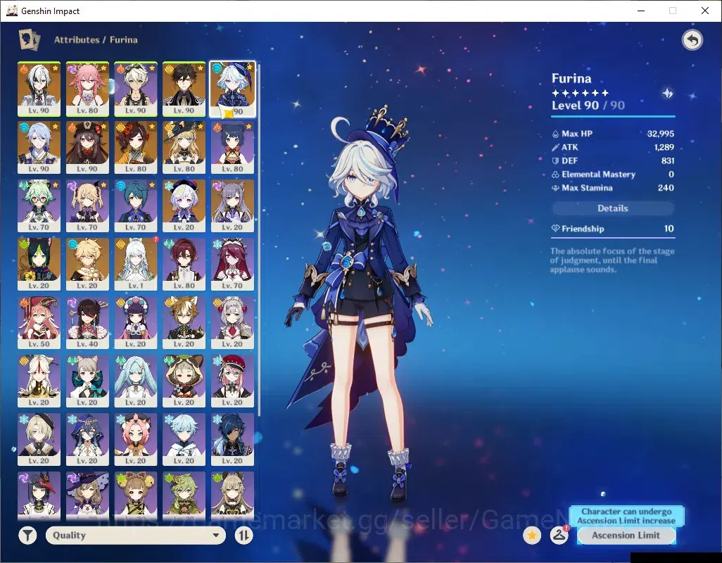 Genshin Impact Accounts ASIA|AR 57|9 Limited + 5 (*5Weapon)|[Furina,HuTao} image 6