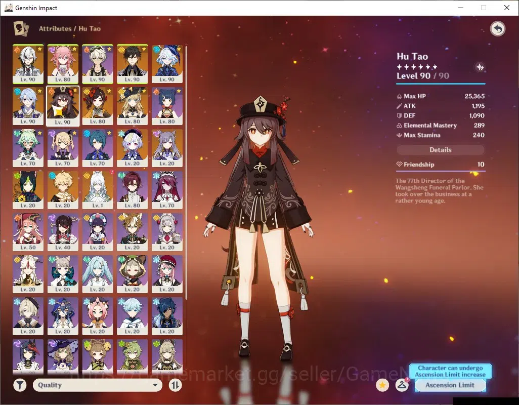 Genshin Impact Accounts ASIA|AR 57|9 Limited + 5 (*5Weapon)|[Furina,HuTao} image 8