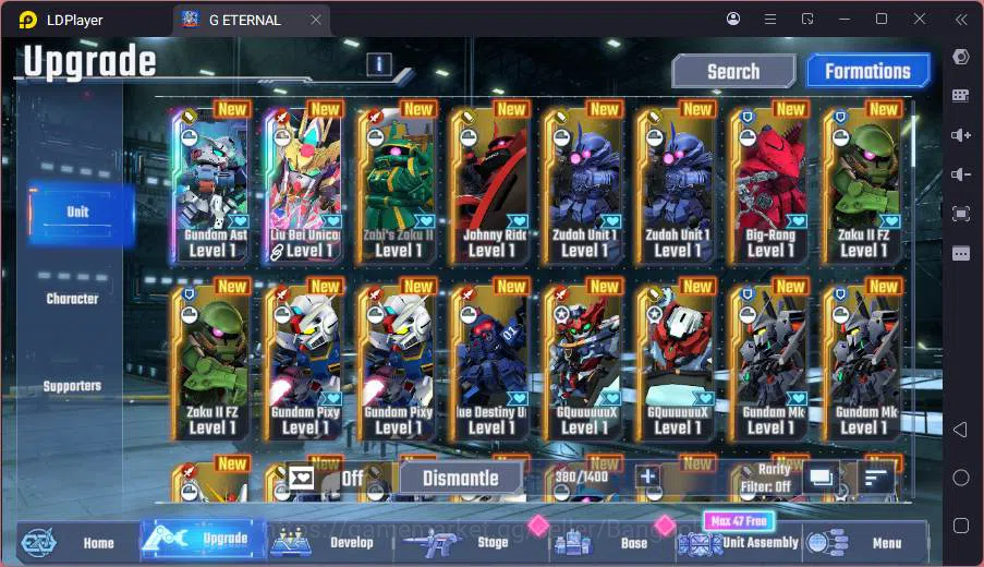 SD Gundam G Generation ETERNAL Accounts GLOBAL rank starter, DM 2k, 18 UR unit, 8 char, 5 image 3