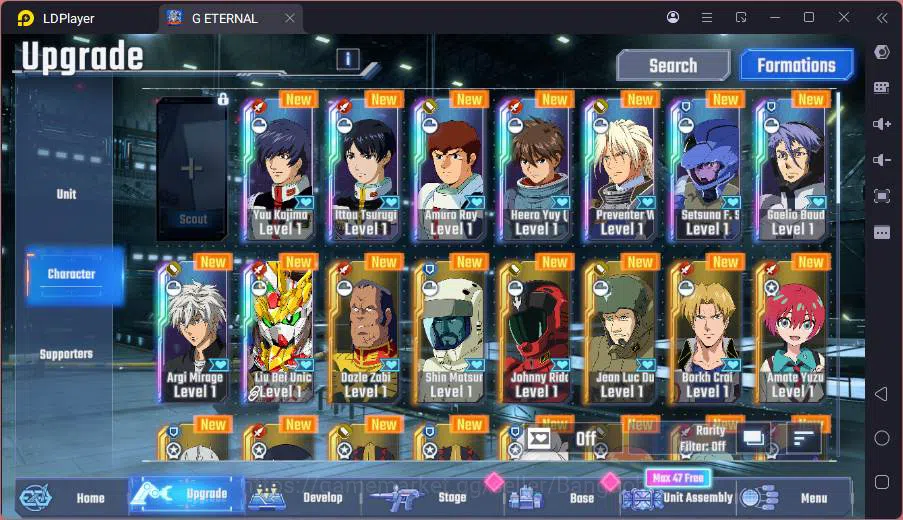 SD Gundam G Generation ETERNAL Accounts GLOBAL rank starter, DM 2k, 18 UR unit, 8 char, 5 image 6