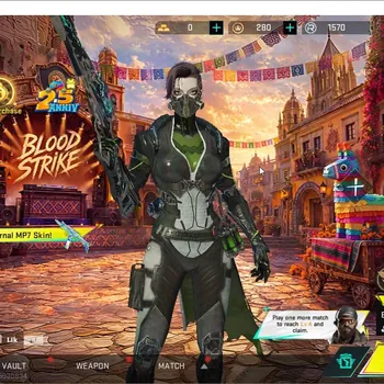 Blood Strike Accounts High-End ASIA|ETERNAL M1887-Netherflame Lv2|2 Legendary(M700-Energy Core,P90-Blight