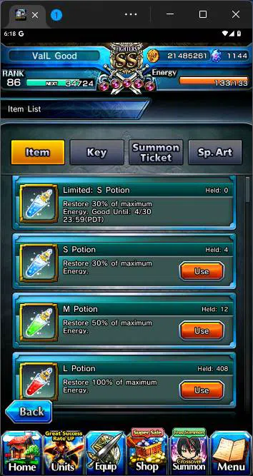 Grand Summoners Accounts GLOBAL|20 Ascend|Paladin Roy,Touma Kamijo TW,Summe image 3