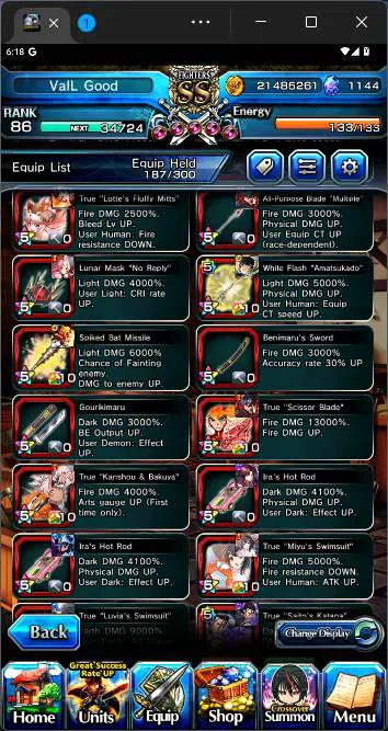Grand Summoners Accounts GLOBAL|20 Ascend|Paladin Roy,Touma Kamijo TW,Summe image 4