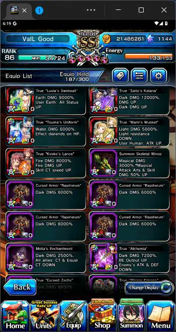 Grand Summoners Accounts GLOBAL|20 Ascend|Paladin Roy,Touma Kamijo TW,Summe image 5