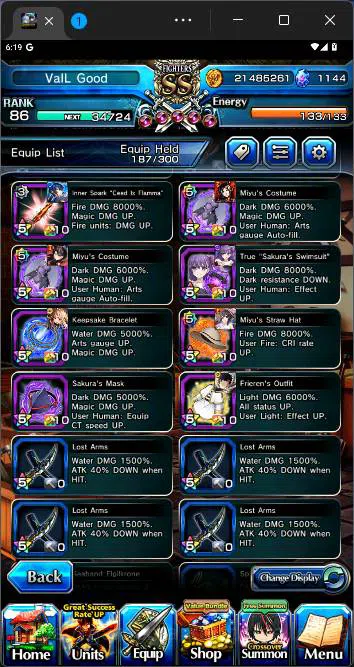 Grand Summoners Accounts GLOBAL|20 Ascend|Paladin Roy,Touma Kamijo TW,Summe image 6