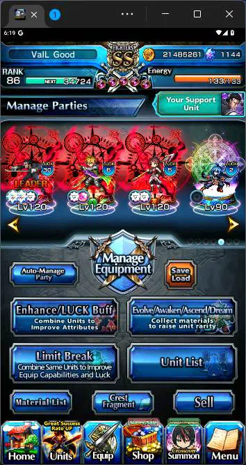 Grand Summoners Accounts GLOBAL|20 Ascend|Paladin Roy,Touma Kamijo TW,Summe image 9