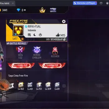 Free Fire Accounts Indonesia | 2 EVO (M4A1-Infernal Draco Lv4, SCAR-Megalodon Alpha Lv6)| M1887- Bunny's Order&Mamba Gnaw
