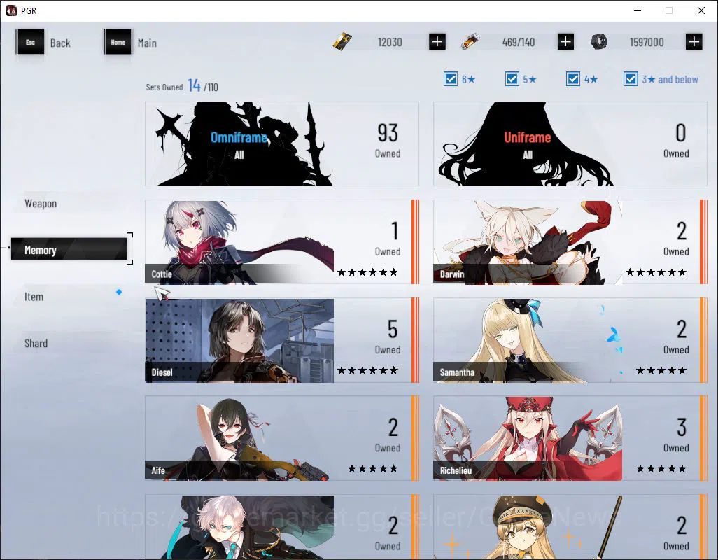 Punishing: Gray Raven Accounts NA | Lv 41 | Ready Gacha | 12K BC+2,6K YC+7,3K Blu image 4