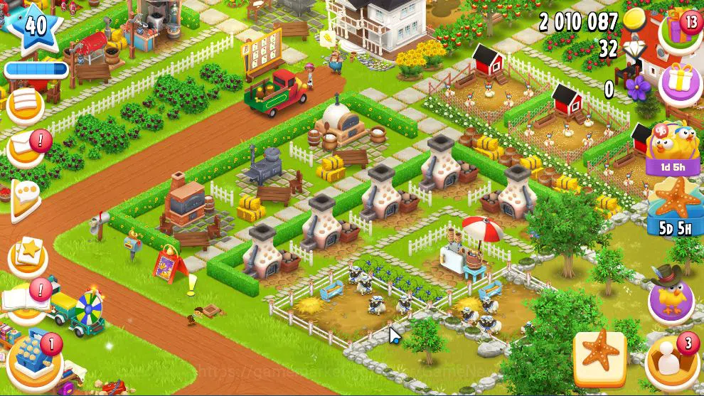 Hay Day Accounts Level 40 | Barn Storage 1100 + Silo Storage 600 | 2M Coins, 32 Dm |CN ON|Log Supercell ID|Take Email|Check 3