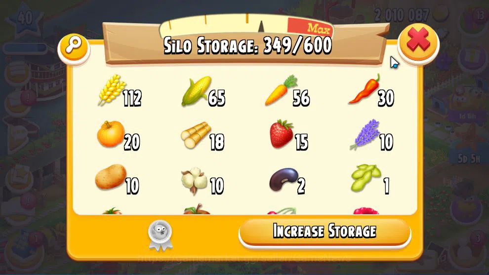 Hay Day Accounts Level 40 | Barn Storage 1100 + Silo Storage 600 | 2M Coins, 32 Dm |CN ON|Log Supercell ID|Take Email|Check 8