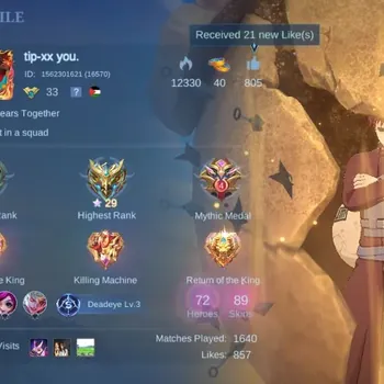 Mobile Legends: Bang Bang Accounts Others Hero 72|Skin 89|Seasoned|M4 Beatrix|Naruto Vale|Venom Harley|Many Special+Elite