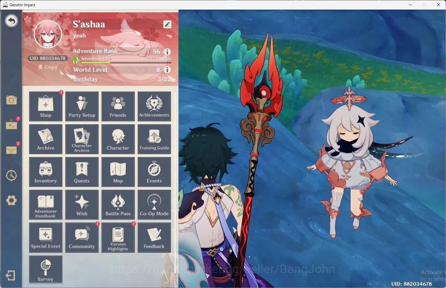 Genshin Impact Accounts Others ASIA |AR 56|10 Limit+1 Sign|Furina,Citlali,Nahida,Xilonen+4 Charstd|4 (*5 Wep) Starcaller's 1