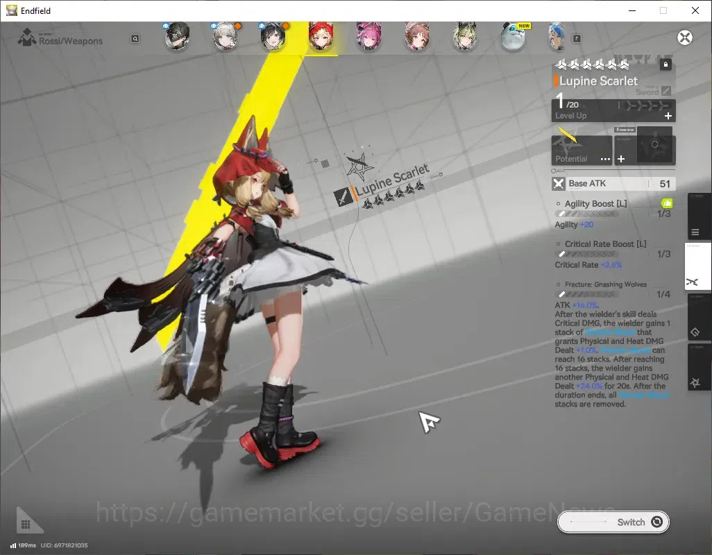 Arknights: Endfield Accounts NA/EU|Lv 2|Ars 3k|4 SSR (2 Limit)+1 SSR Selector + image 4