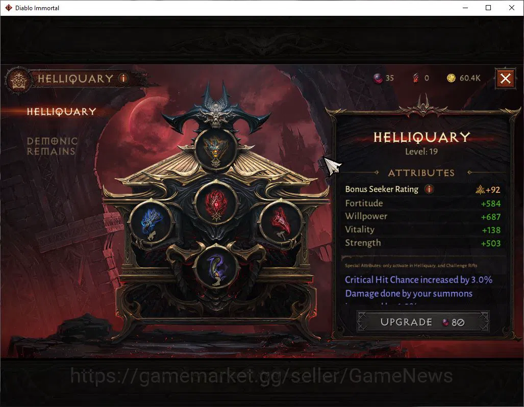 Diablo Immortal Accounts SEA - Verathiel|Lv60 (606) Monk|34K CR|Reso 540|In image 3