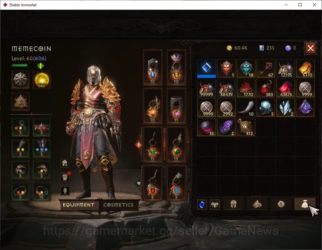 Diablo Immortal Accounts SEA - Verathiel|Lv60 (606) Monk|34K CR|Reso 540|In image 6