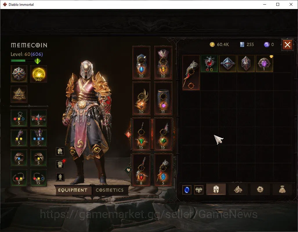 Diablo Immortal Accounts SEA - Verathiel|Lv60 (606) Monk|34K CR|Reso 540|In image 9