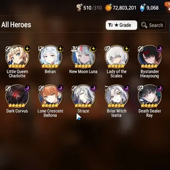 Epic Seven Accounts Starter Global Unverif|Starter|10 ML(,Belian,NMLuna,LOTScales,Straze,Etc.)|Theater Untouch|PoH+Bless