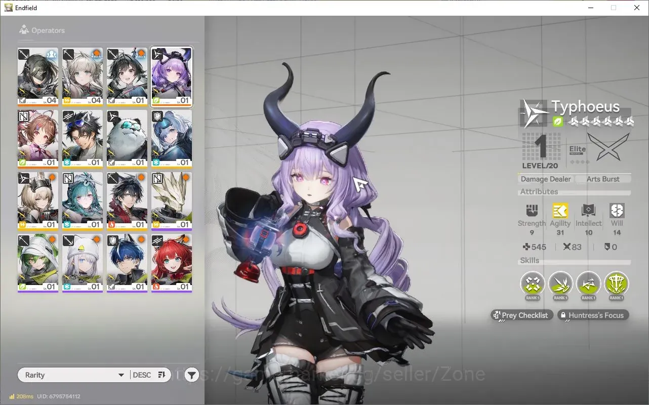 Arknights: Endfield Accounts NA/EU| Fresh Starter AL2 | 1 Limit : Typhoeus ( Ardelia ) | Many Resource |Story Ch I Process I 1
