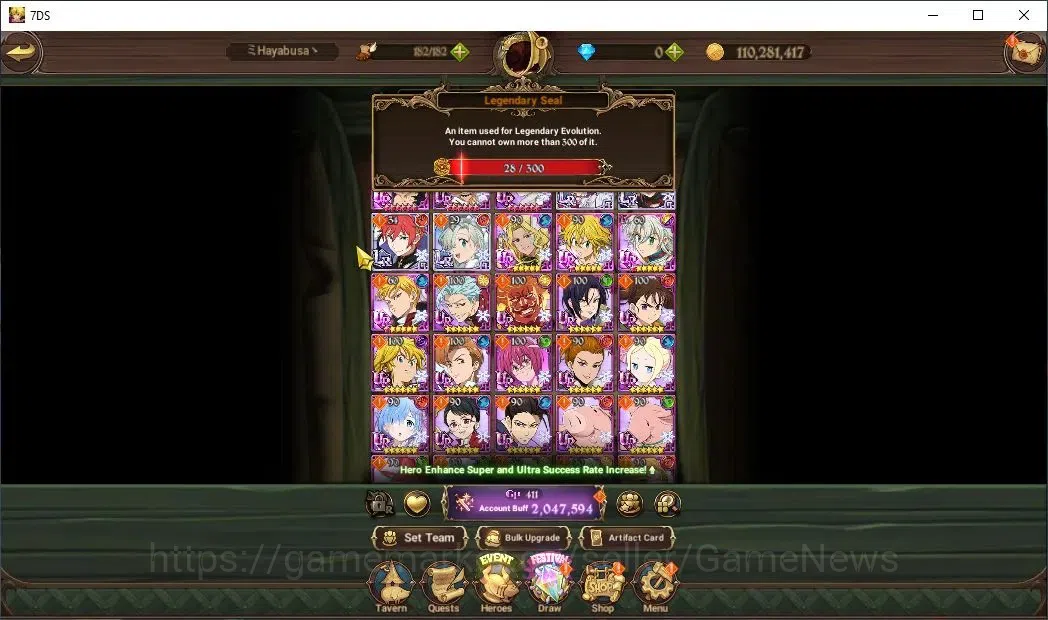The Seven Deadly Sins: Grand Cross Accounts Global|2M CC|1 UR Selector|4 LR+5 UR+Collab ReZero image 4