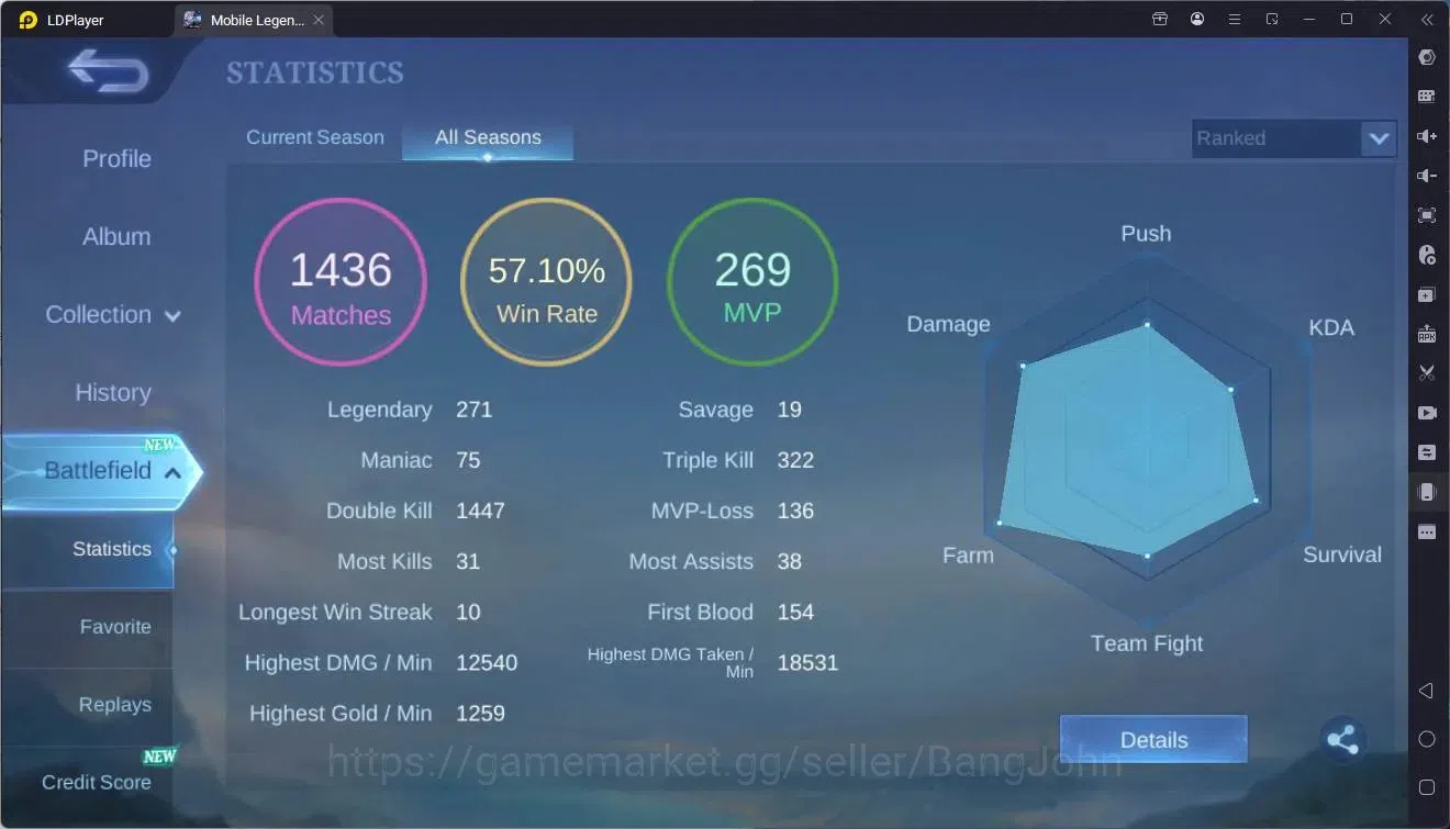 Mobile Legends: Bang Bang Accounts Global|Hero 94|Skin 105|Expert|CC Natalia,YSS|Meow image 3