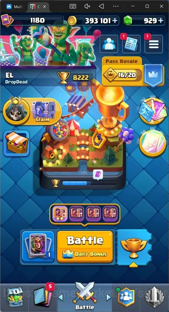 Clash Royale Accounts Mobile |CL 1180 |KTL 13|Trophy 8222|Card 118|5 Cha image 1