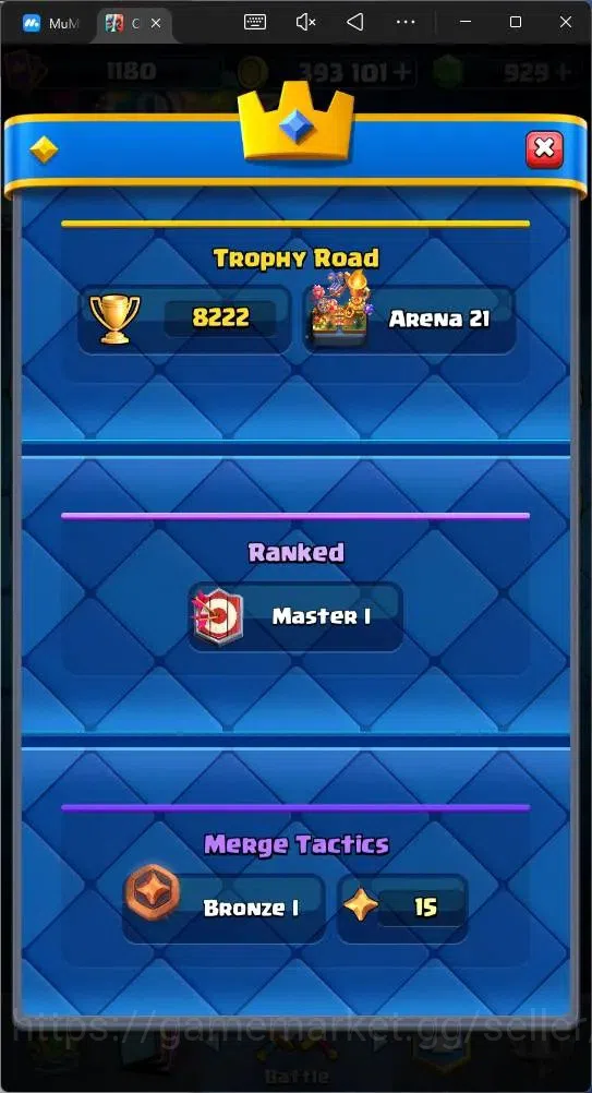 Clash Royale Accounts Mobile |CL 1180 |KTL 13|Trophy 8222|Card 118|5 Cha image 4